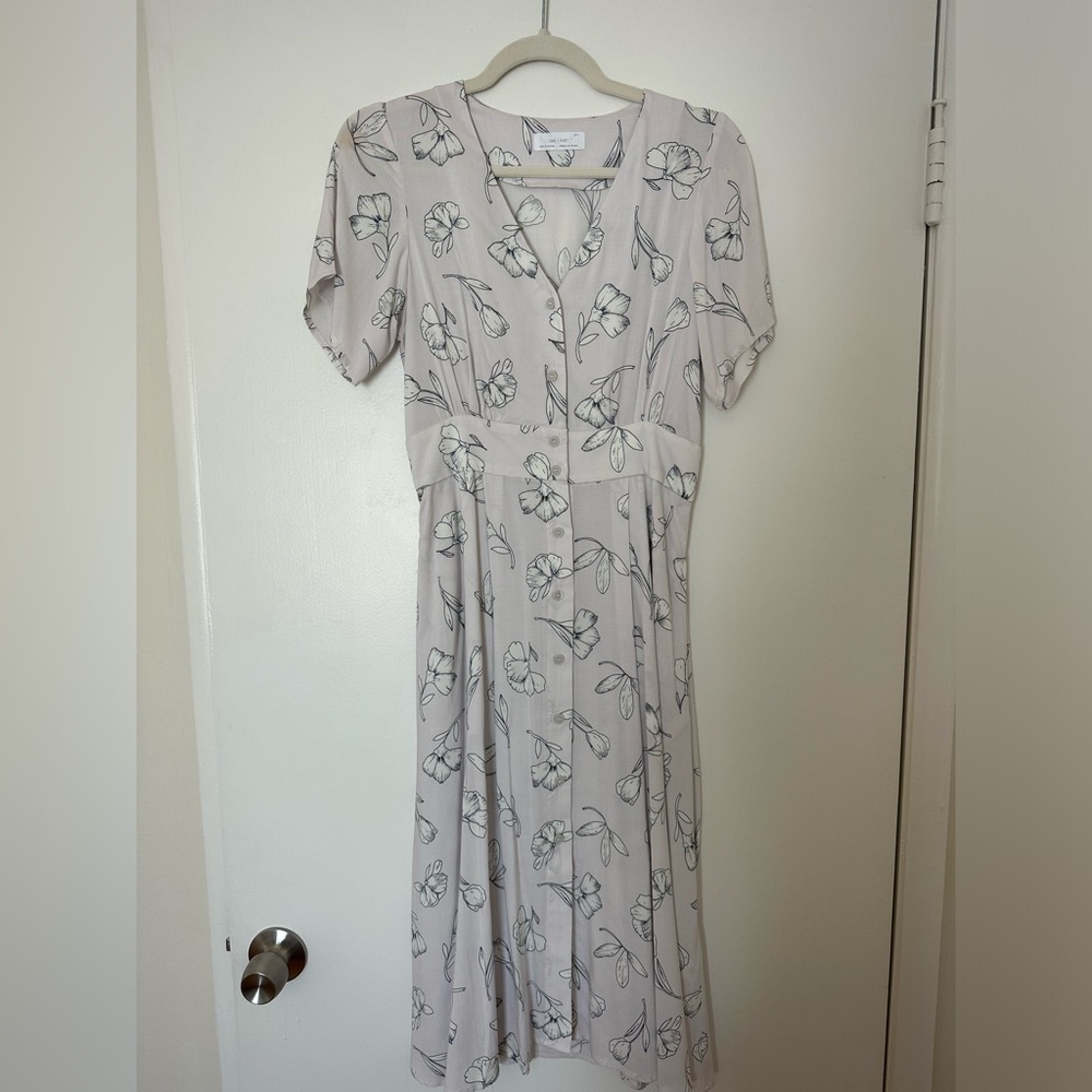 Oak and fort XS lilac midi dress